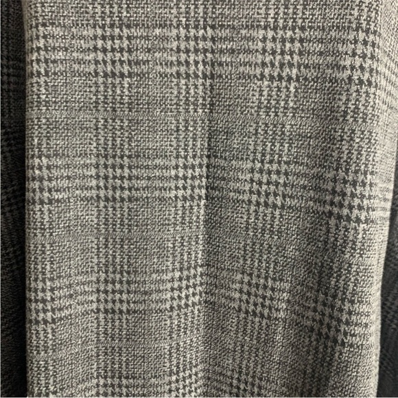 Mango Women's Gray V Neck Check Dress - Picture 4 of 7